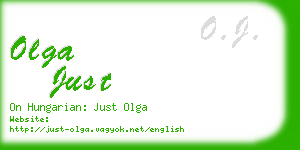 olga just business card